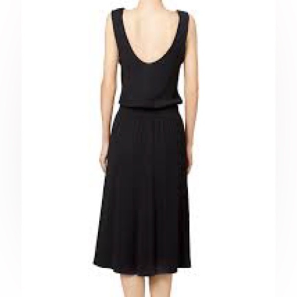 Helmut Lang Black Sleeveless Drawstring Waistband Midi Dress - Picture 10 of 10